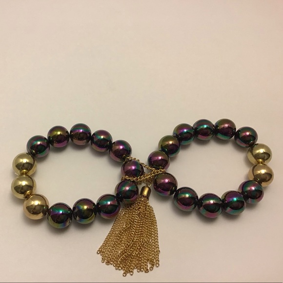 bebe Jewelry - BeBe Double Strand Beaded Stretch Bracelet